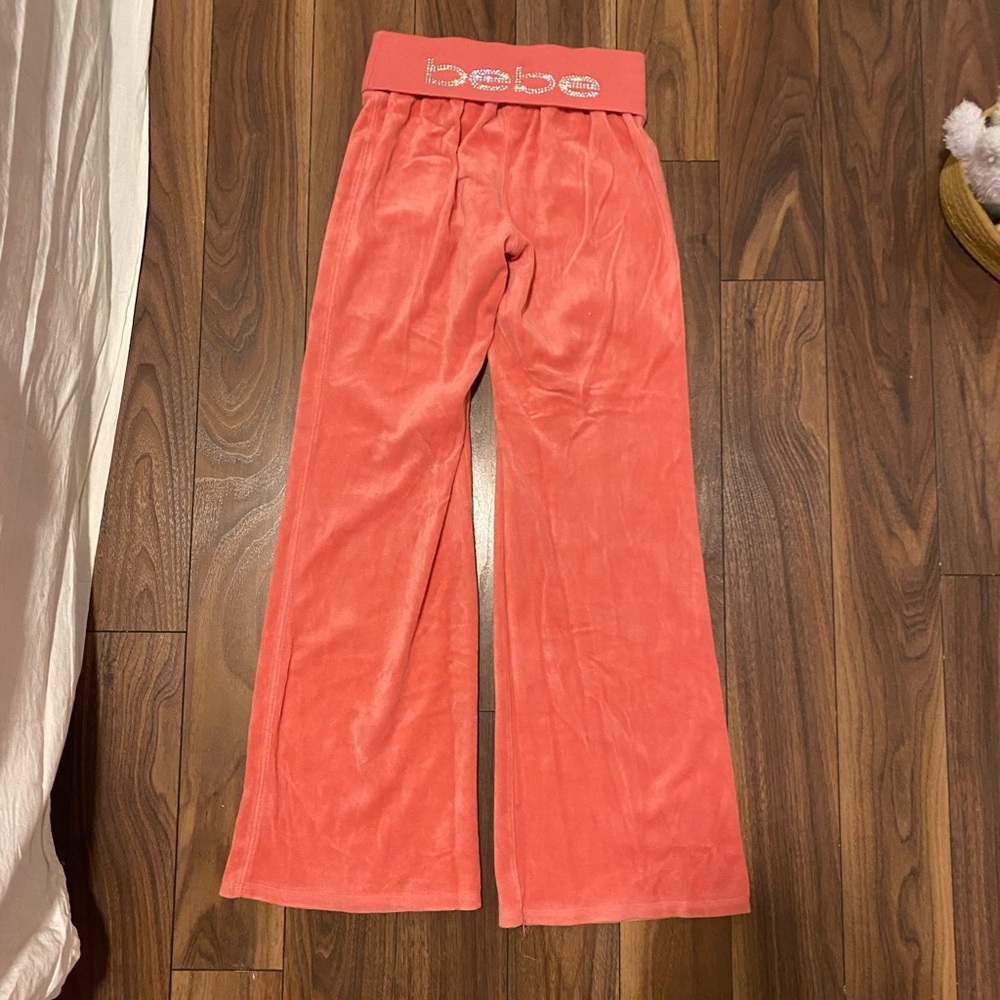 Vintage Bebe Coral Flared Bottoms/ sweat pants
